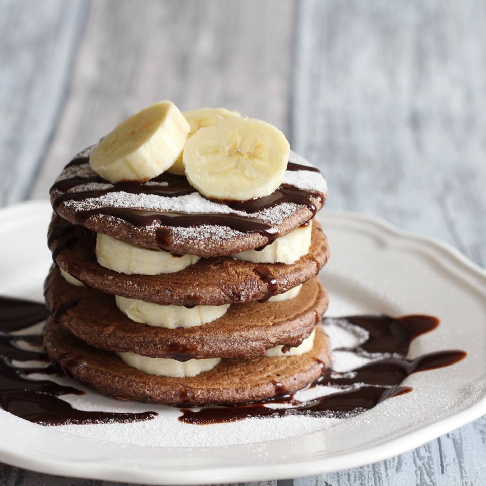 chocolade-pancakes-met-banaan