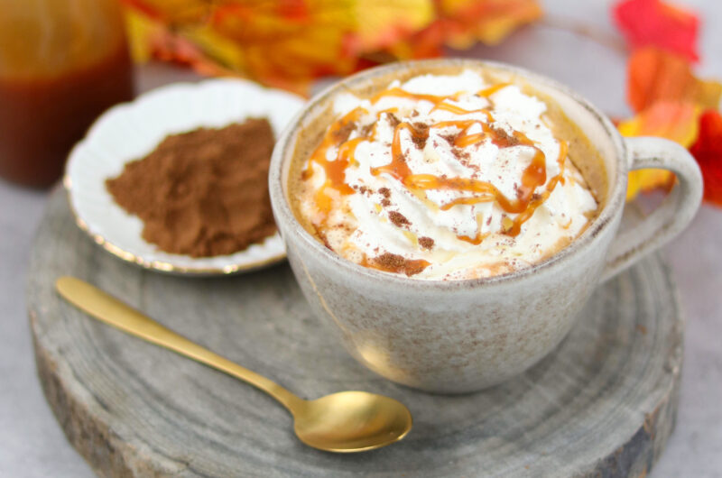 Pumpkin spice caramel latte