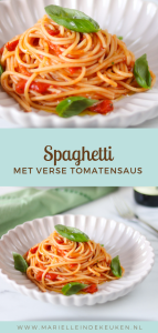 Spaghetti met verse tomatensaus