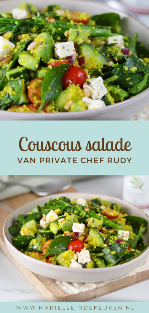 Couscous salade van private chef Rudy Co with the flow