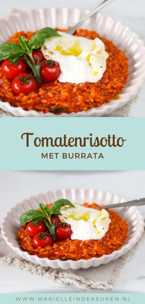 Tomatenrisotto met burrata Pinterest