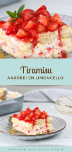 Tiramisu aardbei en limoncello Pinterest