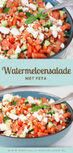 Watermeloensalade met feta Pinterest