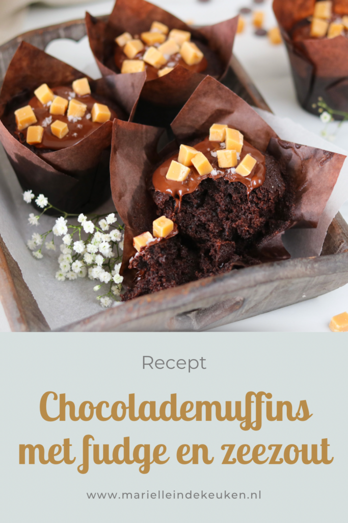 Chocolademuffins recept met fudge en zeezout